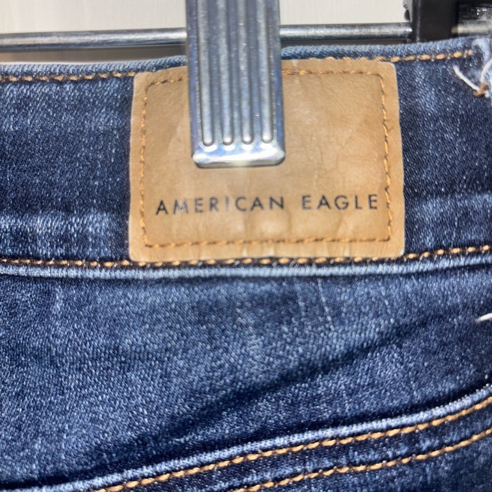 American Eagle Outfitters Dark Blue Jean Shorts - Picture 2 of 4